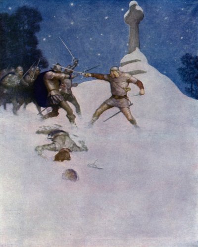 ロバート・ルイス・スティーブンソンによるブラック・アローのイラスト 作： Newell Convers Wyeth